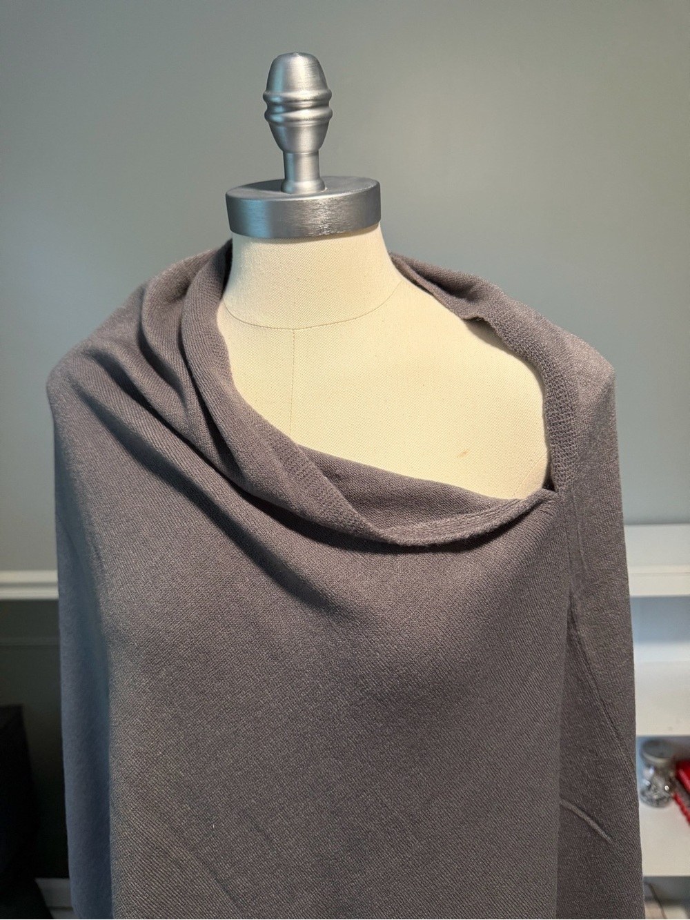 Women's Draped Cowl Neck Scarf - Gray